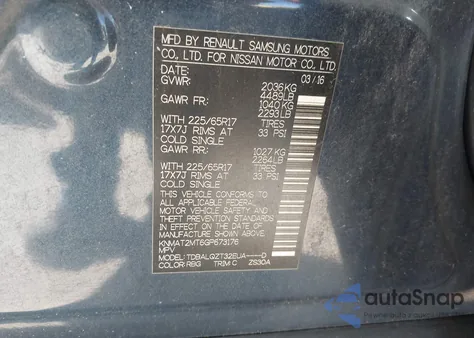 2016 Nissan Rogue Sv из США, поврежденный, VIN KNMAT2MT6GP673176